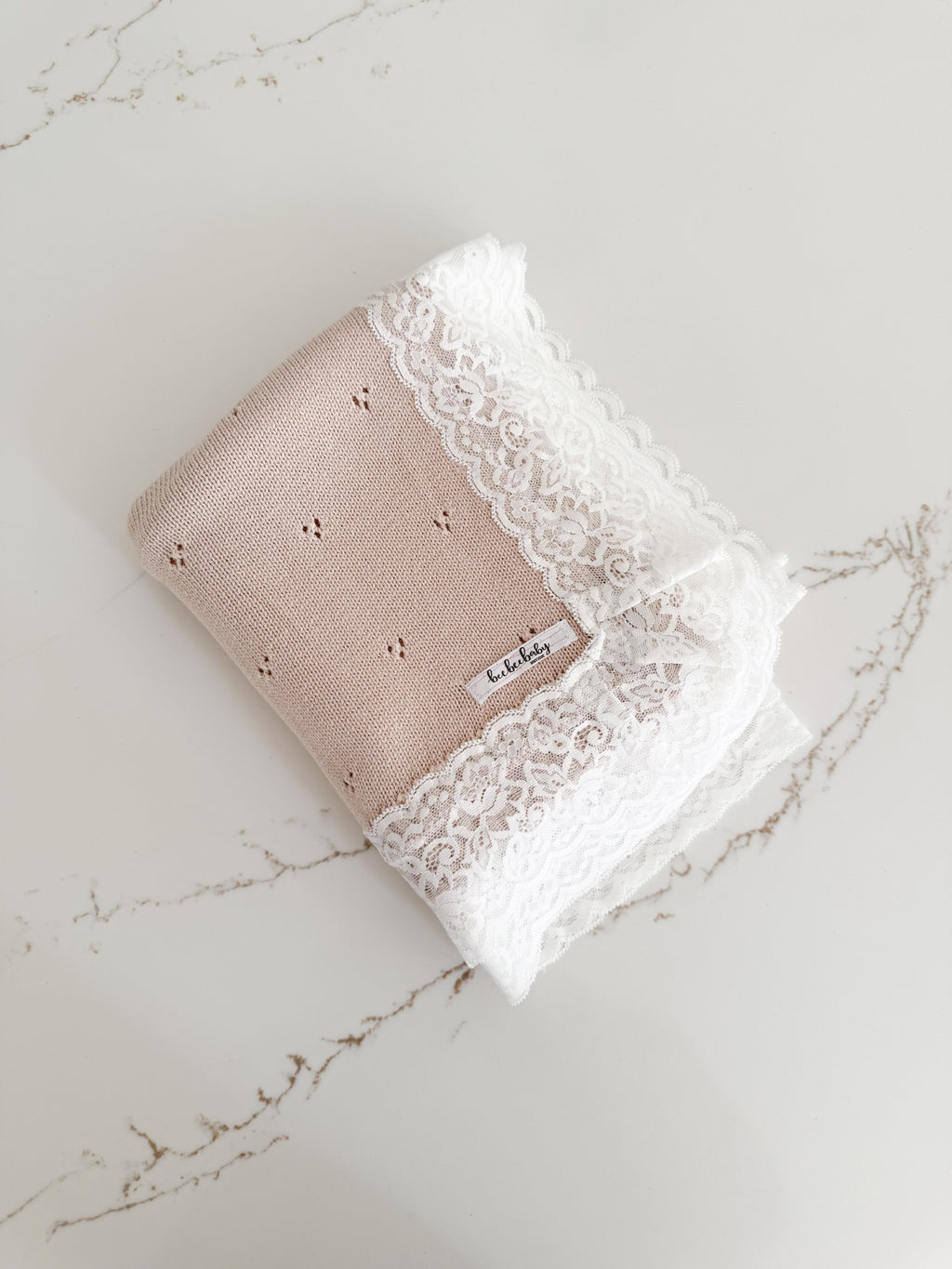 Hollow Out Knit Blanket - Oat