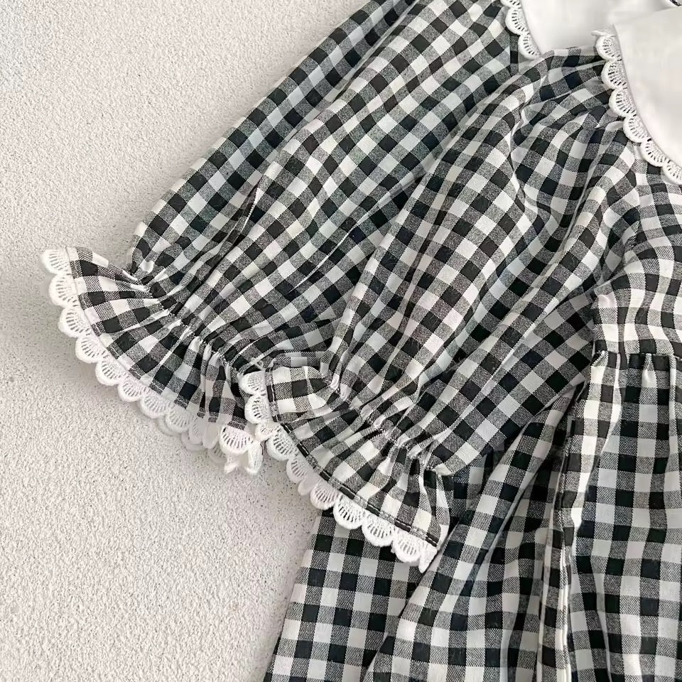 Opal Gingham Romper