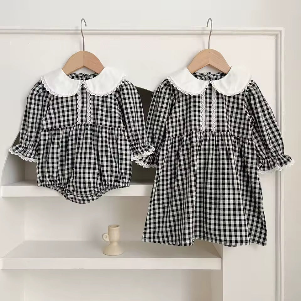 Opal Gingham Romper